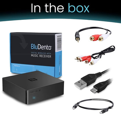 B1 Bluetooth Stereo Receiver,aptx LL, Hi-Fi V5.1 Audio Receiver, TI DAC for Analog Stereo RCA Output with Long Range, Digital Coaxial and Optical Output with NFC