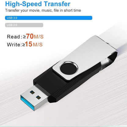 Aiibe 5 Pack 64GB USB 3.0 Flash Drive 64GB USB 3.0 Drive 5 Pack Thumb Drive Memory Stick USB Stick 64 GB (5 Mixed Colors: Black Red Cyan Green Purple)