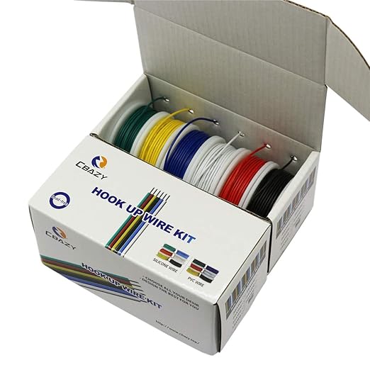 Hook up Stranded Wire Kit 20 Gauge 6 Colors 19.6 feet Each Electrical Wire 20 AWG PVC Wire