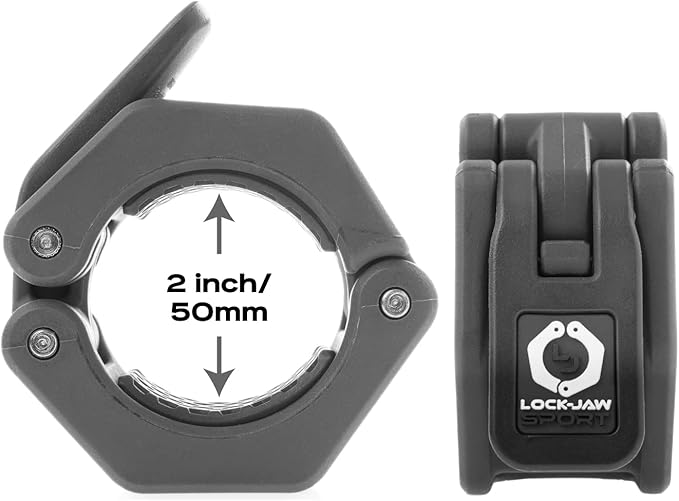Lock-Jaw Sport Olympic Barbell Collar - Quick Release Barbell Clamp (Green)