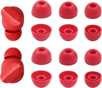 Replacement Silicone Ear Tips for Beats Fit Pro/Studio Buds/Studio Buds+ Headphone, 6 Pairs Earbuds Eartips L/M/S, Eargels Set Fit in Case, Earplug Ear Cap (Red)