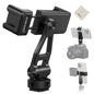 NEEWER Metal Phone Tripod Mount with Cold Shoe NATO Clamp Compatible with DJI RS5 RS4 RS3 Pro RS2 RSC2 Gimbal Stabilizer, 180° Tilt Phone Clip Holder Compatible with iPhone 15 Pro Camera Cage, GA010