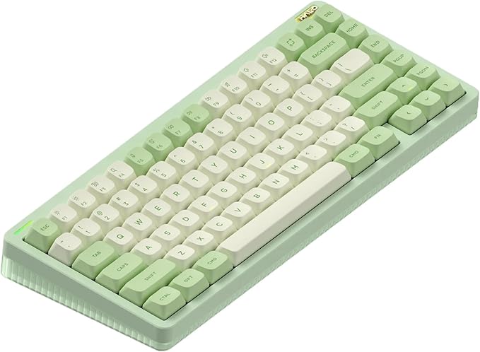 nuphy Halo75 V2 Mechancial Gaming Kyeboard,75% Wireless Hot Swappable Bluetooth Keyboard,83 Kyes RGB Backlit Keyboard,Support Bluetooth/2.4GHz/USB-C (Green, Raspberry (46gf))