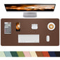 Leather Desk Pad Protector, Office Mat, Large Mouse Pad, Non-Slip Blotter, Laptop Pad, Waterproof Writing Pad for Office & Home (Grey Blue, 40" x 17")
