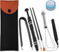 Keyboard Remover Tool Kit-7-Piece Set, Keycap Puller Include 5g Keyboard Lube, Switch Puller, Lubricating Pen, Cleaning Brush, Tweezers, 4-Jaw Gripper, and Key Cap Puller