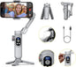 Gimbal Stabilizer for Smartphone, 3-Axis Portable iPhone Gimbal w/OLED Display for iPhone/Andriod, Phone Gimbal with Face/Object Tracking for Tiktok YouTube Vlog-Smart X Pro Gray