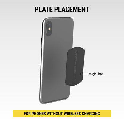 Scosche MPLT54T-2PKBP0 MagicMount Replacement Plate Kit for Magnetic Car Phone Mount Holder, Metal Plates w/Extra Strength Hold for Smartphone, Tablet, Magnet Cell Phone Stand & Phone Case, Pack of 2