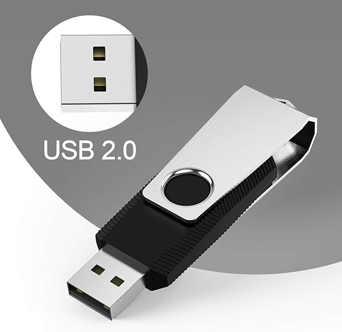 KEXIN 128GB Flash Drive 5 Pack USB 2.0 Thumb Drive USB Drive Memory Stick, Black