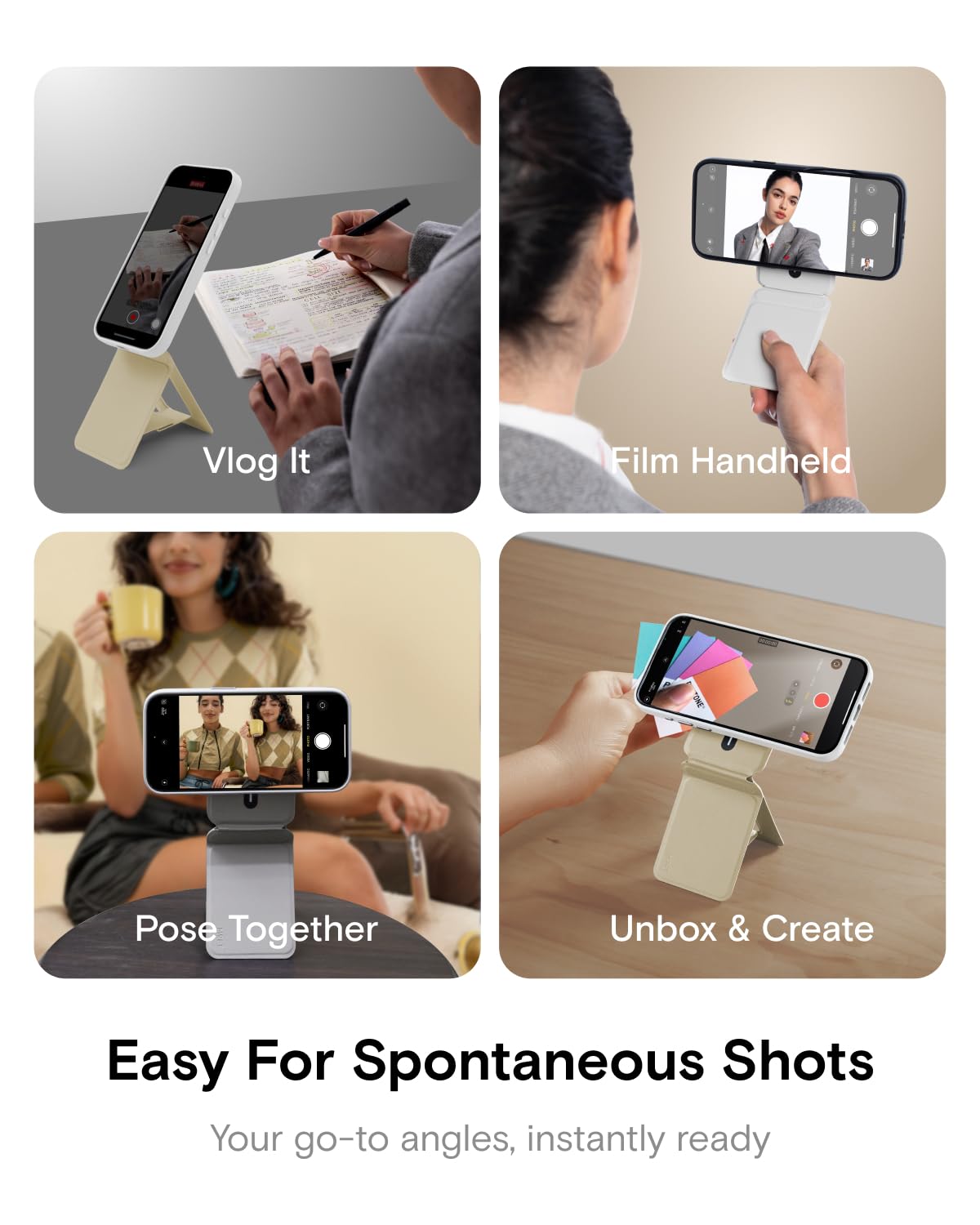 MOFT Phone Tripod Stand, Portable Selfie Stick for iPhone, Mulit-Angle