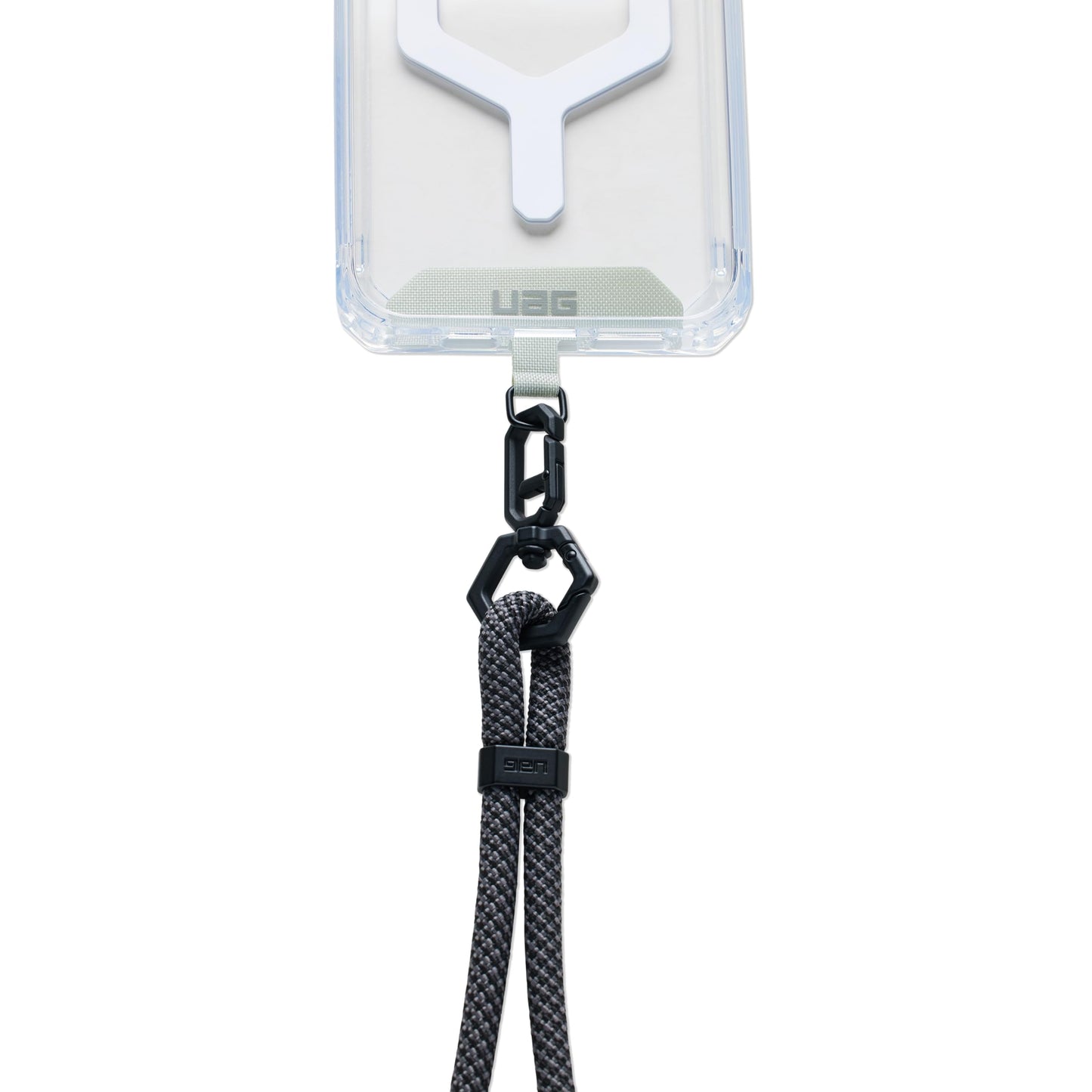 URBAN ARMOR GEAR UAG Phone Lanyard Wrist Strap 7mm - Anti-Theft Anti-Drop Adjustable Paracord Wrist Lanyard for Galaxy iPhone Cases, Civilian Graphite/Black