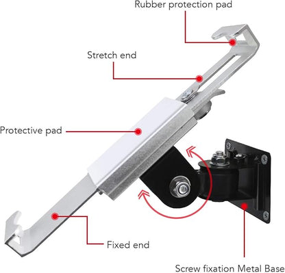 Tablet Wall Mount Holder with Anti Theft Lock,Rotate Design,Multi Angle,Bracket for Most 8 to 10.4 Inch,and for iPad 7.9" 8.3" 9.7" 10.2" 10.5" 10.9"& 11",Galaxy tab,& More,(Silver)