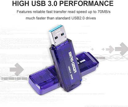 INLAND Micro Center SuperSpeed 5 Pack 64GB and 5 Pack 32GB USB 3.0 Flash Drive Mixed Multipack Thumb Drive Memory Data Storage Bulk, Much Faster Than USB2.0 Flash Drive