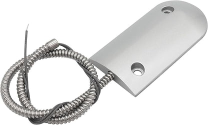 Magnetic Reed Switch Wired Surface Mount Normally Open/Closed NC/NO Contact Sensor Alarm Magnetic Door Switch with 3 Wires, Zinc Alloy Sliver, OC-60