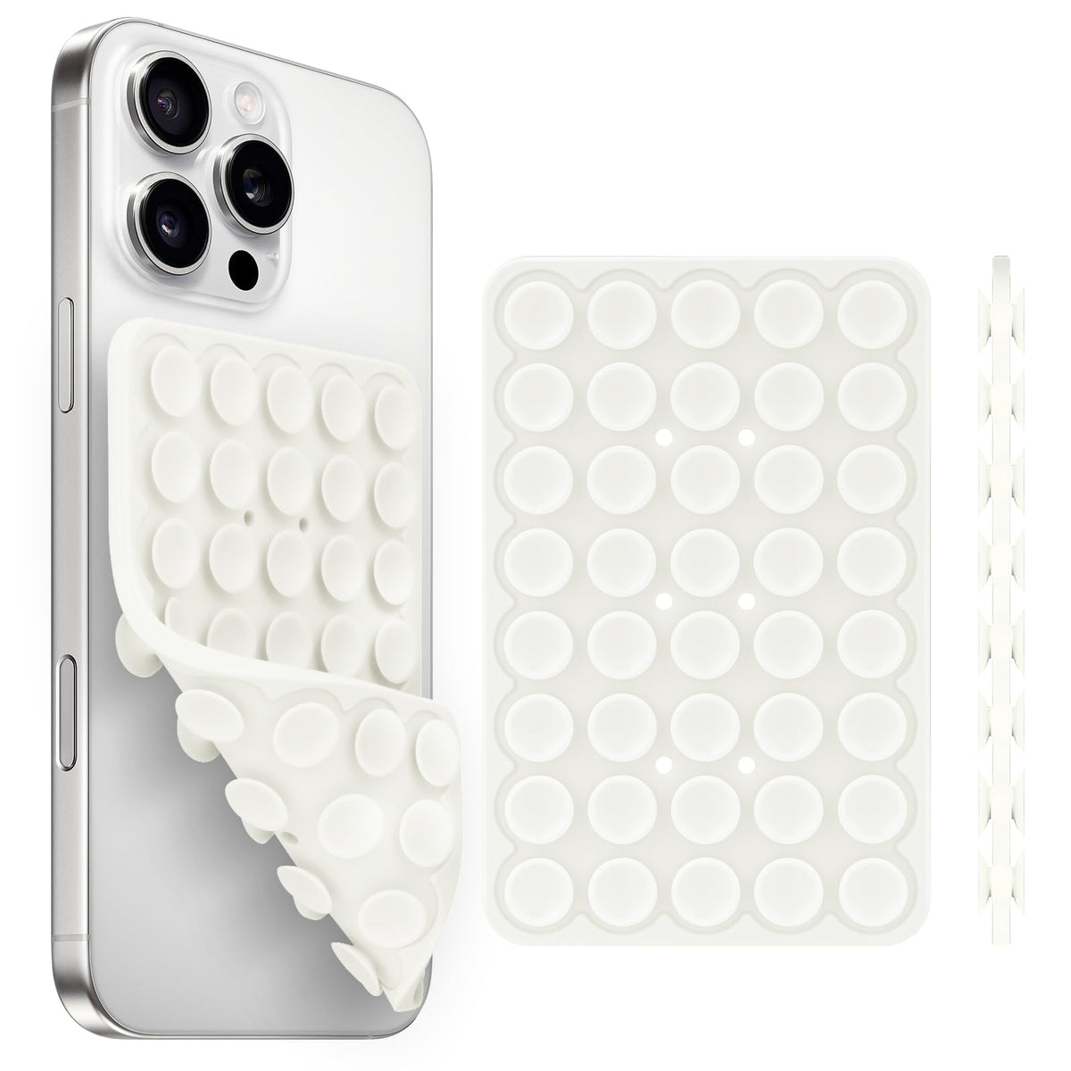 Yojaro Silicone Suction Cup Phone Case Mount Double Sided, Phone Accessories Hands-Free Strong Grip Holder for Selfies and Videos, Silicon Phone Stand for iPhone and Android Purple