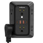 USB Wall Charger Outlet Extender Surge Protector with 4 USB Ports (2 USB C) Plug Extension Multiple Outlets Plug in Adapter Spaced Outlets for Home Office Travel,White ETL (White)-ETL