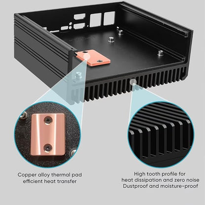 Firewall Micro Appliance Core N150,4xi226-V 2.5G Fanless Mini PC,DDR5,2*NVMe 2*SATA,6*USB,2*HDMI,Type-C,DP,Firewall Mini PC NAS Server