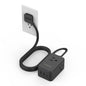 TESSAN Small Flat Plug Power Strip, Ultra Thin Extension Cord 5 ft, Black