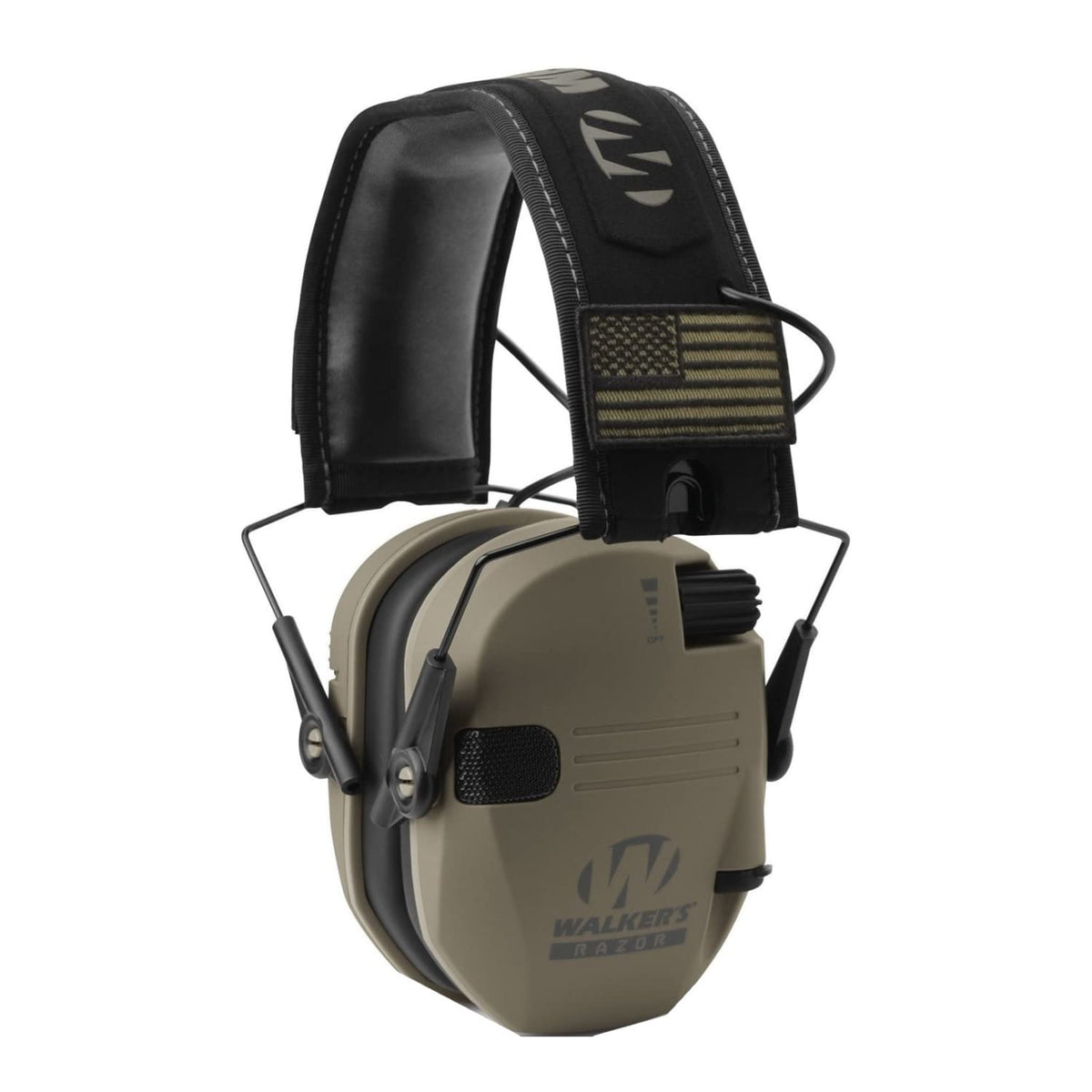 Walker's Razor Slim Patriot Series Muffs - Olive Drab Green