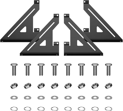 2 Amp Amplifier Rack, Audio Rack, Rack Mount Amplifier for Droppin HZ Car Audio, Steel, Black Powder Coated, Bracket Mount, 24 Watts, Audio Equipment Rack