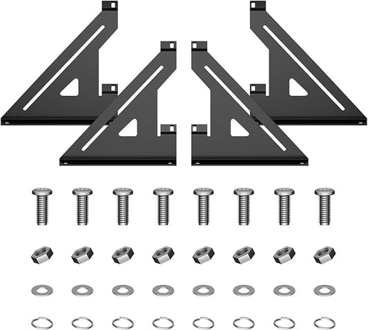 2 Amp Amplifier Rack, Audio Rack, Rack Mount Amplifier for Droppin HZ Car Audio, Steel, Black Powder Coated, Bracket Mount, 24 Watts, Audio Equipment Rack