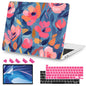 Teryeefi for MacBook Pro 13 inch Case M2 M1 2022 2020 2019-2016 Model A2338 A2289 A2251 A2159 A1989 A1706 with Touch Bar, Hard Shell Case & Keyboard Cover & Screen Protector, Green Leaf