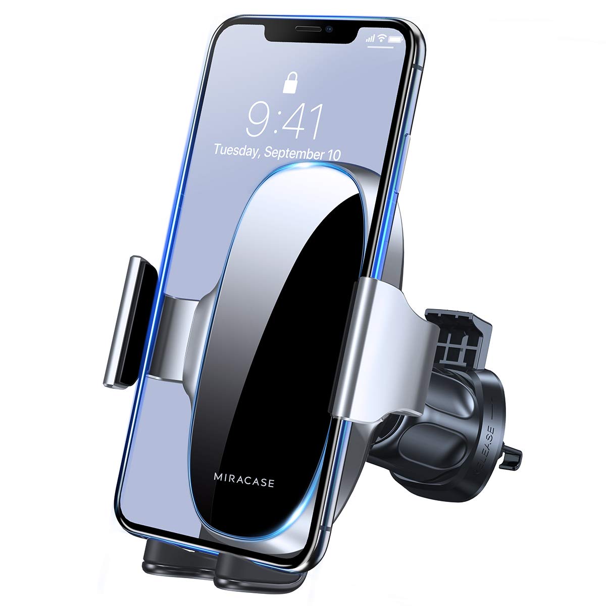 miracase Upgraded-2nd Generation Universal Phone Holders for Your Car, Hands Free Air Vent Car Phone Holder Mount Compatible with iPhone 16/15/14/13/12/11 Series and All Phones