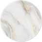 ITNRSIIET Round Mouse Pad with Stitched Edge Premium-Textured Waterproof Non-Slip Rubber Base Desktop Protection Mat Diameter 8.7 inches, White marbling