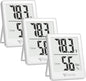 DOQAUS Indoor Thermometer [3 Packs], Humidity Gauge Room Thermometer for Home, Digital Hygrometer, Accurate Temperature Humidity Monitor Meter for House, Office, Greenhouse, Home White (2.3X1.8inch)