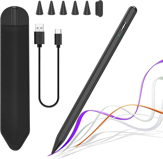Stylus Pen for iPad 10th 9th 8th 7th 6th Generation, 15Mins Fast Charge for Apple iPad Pencil with Pencil Holder, for iPad Pro 11/12.9 inch, for iPad Air 5th/4th/3th Gen, for iPad mini 6th/5th Gen