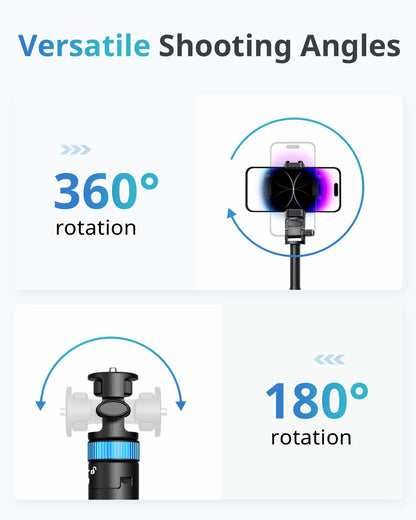UBeesize 72" Phone Tripod - Tripod for iPhone & Selfie Stick with Phone Holder & Remote - Upgraded, Stable & Portable Stand for iPhone 17/16/15/14, Android, Cameras & Action Cams