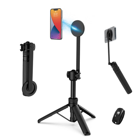 Phopik 55" Extendable Phone Tripod with Wireless Remote and Carry Bag