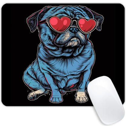 Square Mouse Pad Cool Dog with Sunglasses-1,Gaming Mouse Pads for Desk,Soft Computer Waterproof Non-Slip Mouse Mat