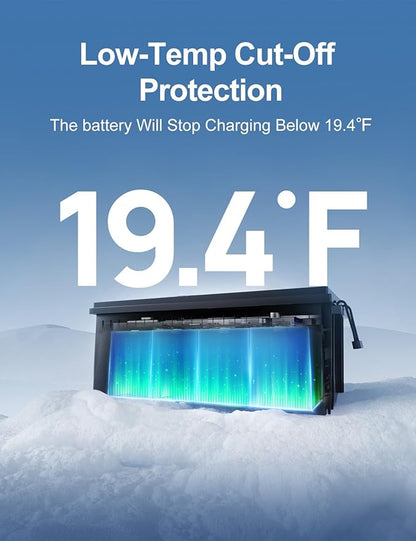 ECO-WORTHY 12V 280Ah 2 Pack LiFePO4 Lithium Battery with Bluetooth, Low Temp Protection, Built-in 200A BMS, 3584Wh Energy. Perfect for Off-Grid, RV, Solar System, Camper, Travel Trailer, Backup System