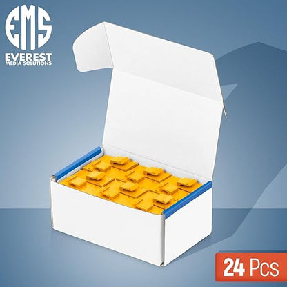 Everest 24-Pack Yellow Cat6 RJ45 Keystone Coupler - Female to Female Cat6 Keystone Jacks - Ethernet Couplers - Ethernet Cable Extender