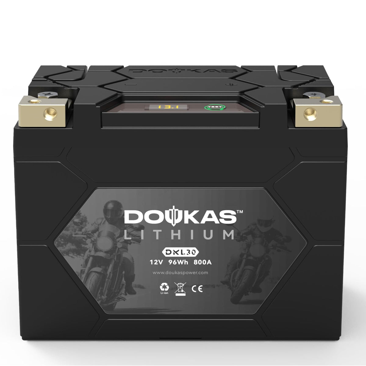 DOUKAS DKL14 YTX14-BS 550A LiFePO4 Motorcycle Lithium Battery, 12V 4Ah Powersports Battery, Compatible Jet Ski, ATV, Lawn Mower, Scooter, Generator Battery, Snowmobile