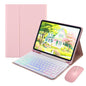 Disonbeir Rainbow Backlit Keyboard Case for iPad Pro 13 inch (M5, 2025/M4, 2024) Case with Mouse and 7 Colors RGB Colorful Backlight Magnetic Detachable Bluetooth Keyboard Cover,Pink