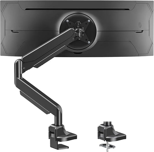MOUNT PRO Single Monitor Desk Mount for 49" Ultrawide Screen up to 33lbs, Heavy Duty Monitor Arm Single Gas Spring Arms, Adjustable Computer Monitor Stand, VESA 75x75 100x100