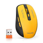 FMOUSE Silent Wireless Mouse, Dual Mode Bluetooth 2.4G, AA Battery Powered