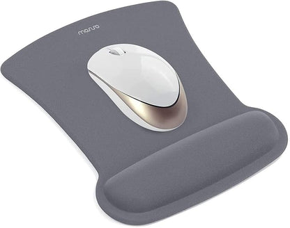 MOSISO Wrist Rest Support for Mouse Pad & Keyboard Set, Ergonomic Mousepad Non-Slip Base Home/Office Pain Relief & Easy Typing Cushion with Neoprene Cloth & Raised Memory Foam, Space Gray