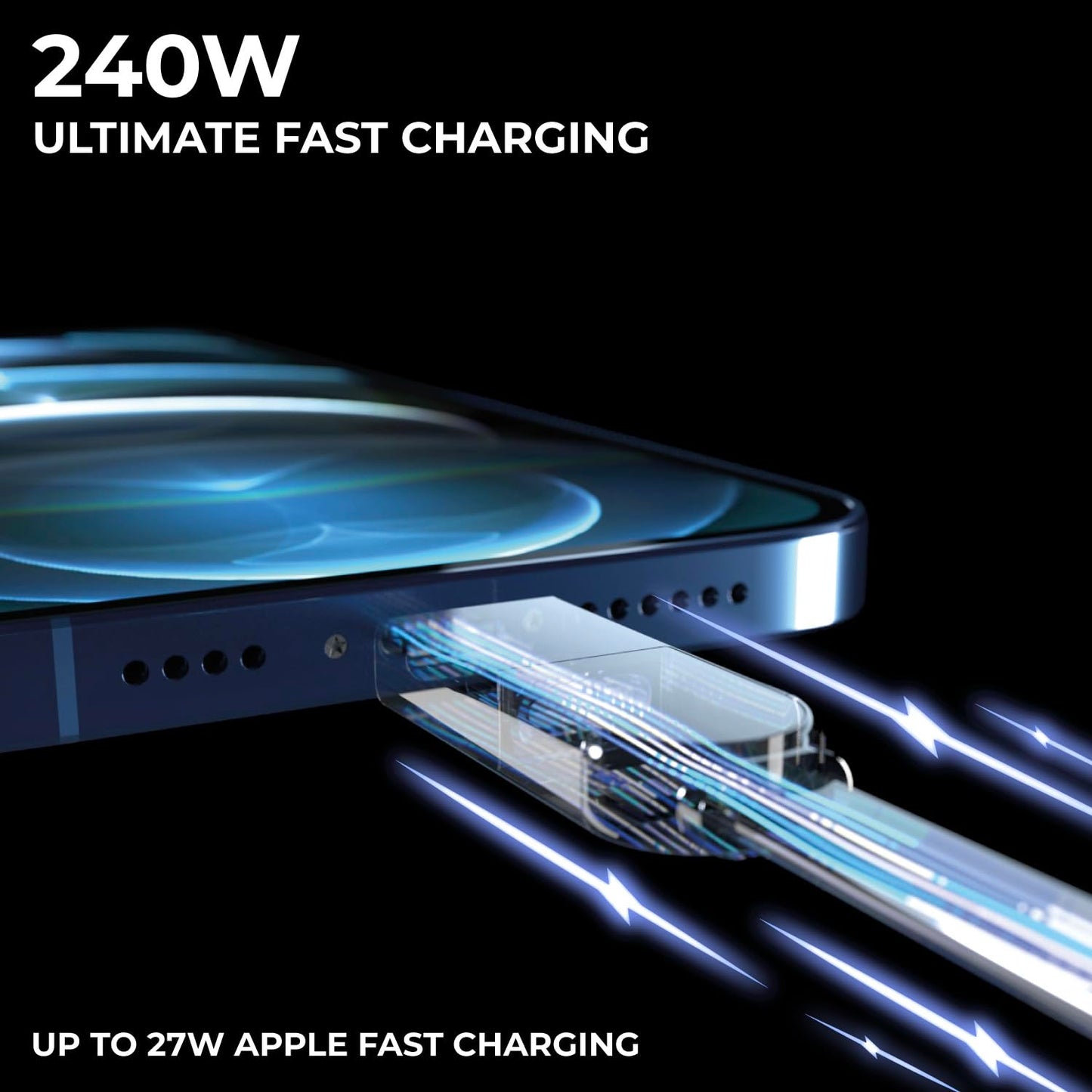 Rolling Square inCharge XS - 240W 4in1 Keyring Cable | Fast Charging & Data Transfer | Universal USB C/Lightning/USB Cable with Metal Housing | N52 Magnets | Eco-Friendly | Gray