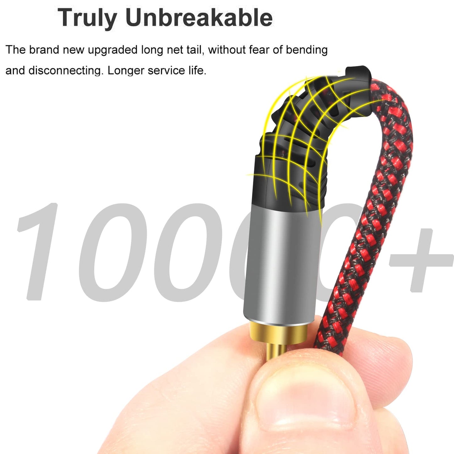 Tiierzon RCA Cable 6Ft,2Rca Male to 2-RCA Male Audio Stereo Subwoofer Cable [Hi-Fi Sound] Nylon-Braided Auxiliary Audio Cord for Home Theater, HDTV, Amplifiers, Hi-Fi Systems,Speakers and etc (6Ft)