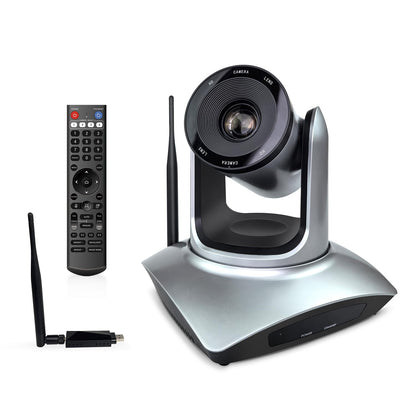 TOALLIN Wireless PTZ Conference Room Camera, 10X Optical Zoom, 1080P Full HD Video Calling and Streaming, Wireless Conference Webcam for Video Conferencing/Church Services Worship/Online Teaching