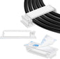 XHF 40 PCS Self Adhesive Cable Clips(XL) White,Wire Clips Cable Management Wire Organizer Cord Holder for Under Desk, Car, Wall, TV PC Ethernet Cable