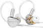 STA-K In Ear Monitor, EarAcoustic Audio HiFi Stereo Wired Earbuds,Hybrid Dual Drivers IEM Headphones,Crystal Clear Sound IEM Earphones with 2 Pin Detachable Cable for Musicians(NO Microphone,Silver)