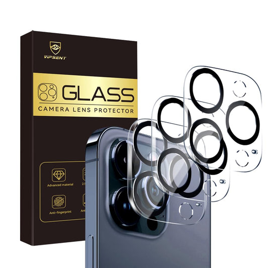Camera Lens Protector for iPhone 13 Pro 6.1" & iPhone 13 Pro Max 6.7",9H Tempered Glass，Ultra HD, Scratch Resistance Easy to Install，Case Friendly，[Does not Affect Night Shots] 3-Pack
