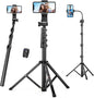 70" Phone Tripod with Remote & Holder, Portable Cell Phone Stand