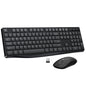 Wireless Keyboard and Mouse Combo, Lovaky 2.4G Full-Sized Ergonomic Keyboard Mouse, 3 DPI Adjustable Cordless USB Keyboard and Mouse, Quiet Click for Computer/Laptop/Windows/Mac (1 Pack, Rose)