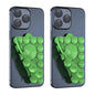 Double Sided Silicone Suction Phone Holder Mount,Compatible with iPhone and Android Cases Hands-Free Mirror Shower Phone Mount Strong Grip Holder (Grass Green, Double Sided 2PCS)