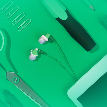 Panasonic ErgoFit In-Ear Earbud Headphones RP-HJE120-G (Green) Dynamic Crystal Clear Sound, Ergonomic Comfort-Fit