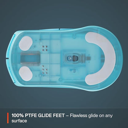 SteelSeries Rival 3 Wireless Gen 2 Gaming Mouse — 2.4GHz and Bluetooth — 18000 DPI TrueMove Air Optical Sensor — 60 Million Click Durability — Light-Weight — 100% PTFE Feet — Aqua